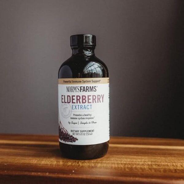 Norm's Farms American Elderberry Extract - Pure Concentrate for Immune Support Made with Berries - Vegan, Gluten Free, Non-GMO - 2 8 Oz. Bottles - Image 3