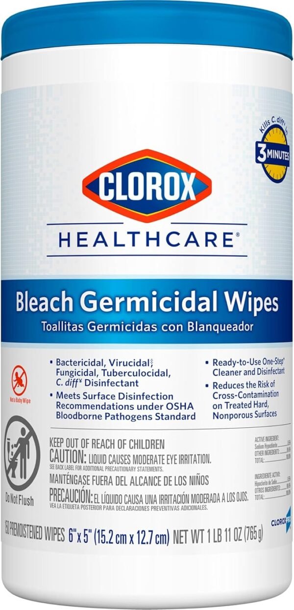 Clorox healthcare bleach wipes