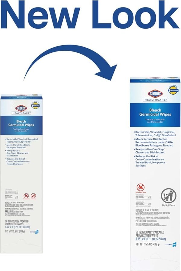 Clorox healthcare bleach wipes - Image 2