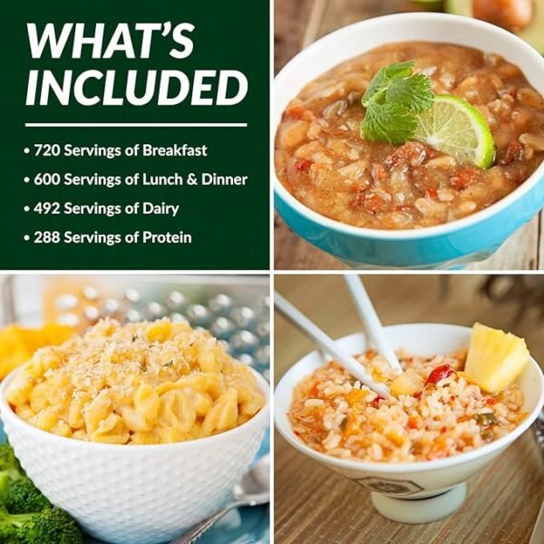 180 days Long Term Food Supply Kit | 75g+ Daily Protein & 1,800+ Calories Per Day | Premium Survival Food 25 Year Shelf Life | Prepper Supplies Freeze Dried Meals - Image 2