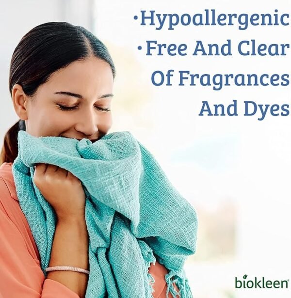 Biokleen Free & Clear Natural Liquid Laundry Detergent, Plant-Based, Unscented, Ultra-Concentrated - 300 Loads - Image 2