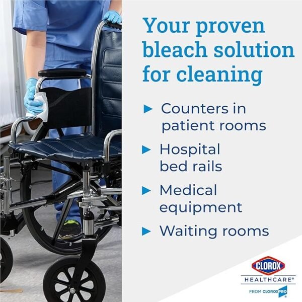 Clorox healthcare bleach wipes - Image 4