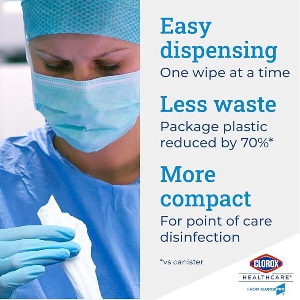 Clorox healthcare bleach wipes - Image 3