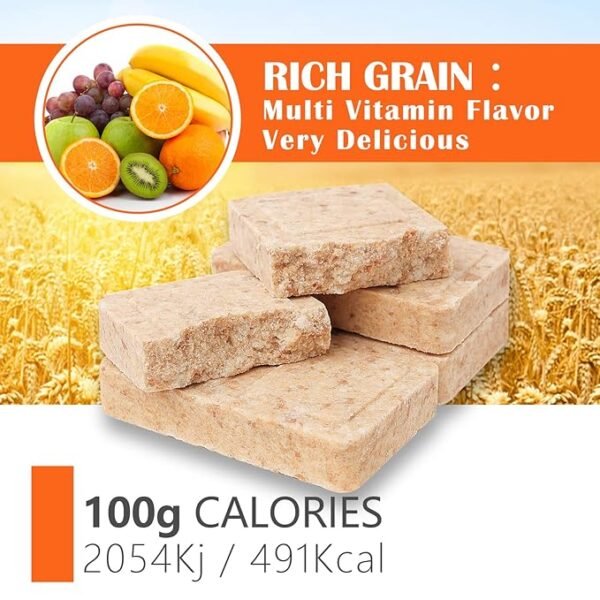 Emergency Food Ration Bars, Multi Vitamin Flavor Survival Tabs Supply for Outdoor Camping Emergency Snowstorm Earthquake Disaster Preparedness Kit With Long Self Life 12 Count，Multi Vitamins - Image 3