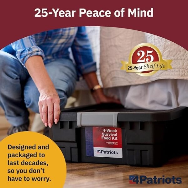 4Patriots 4-Week Survival Food Kit: Emergency Food Supply Designed to Last 25 Years, 192 Servings - Image 4