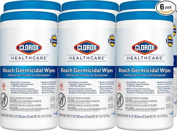 Clorox Healthcare Bleach Wipes 6 pack