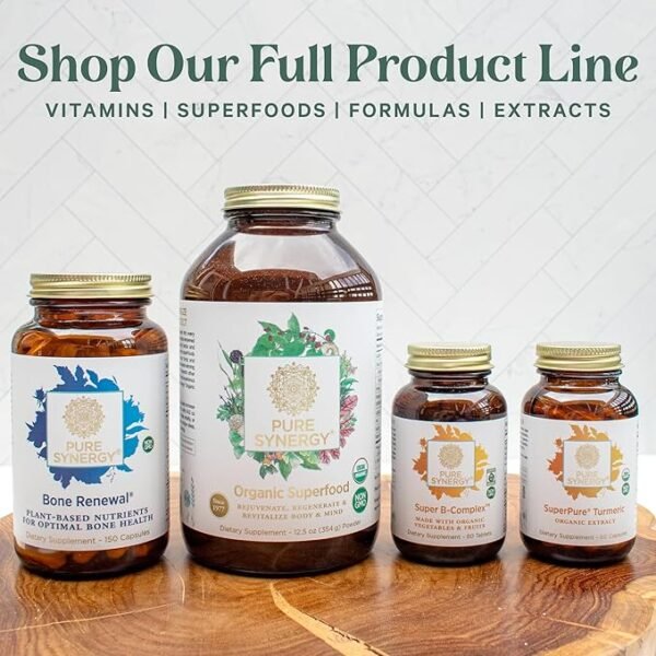 PURE SYNERGY Pure Radiance C | Organic Vitamin C Capsules | 100% Natural, Whole Food, Non-GMO Supplement with Camu Camu Extract | for Immune and Collagen Support (90 Capsules) - Image 3