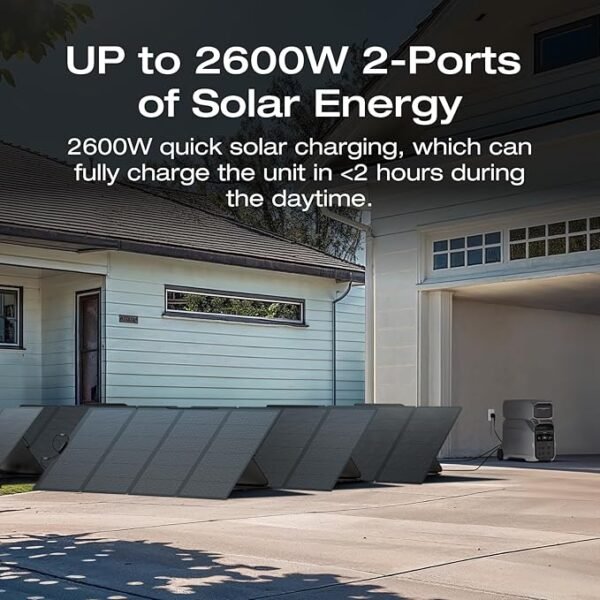 EF ECOFLOW Solar Generator 4096Wh DELTA Pro 3 with 400W Portable Solar Panel, 120/240V 4000W AC Output, Solar Generator for Home Use, Camping Accessories, Emergencies, Power Outages, RVs - Image 2