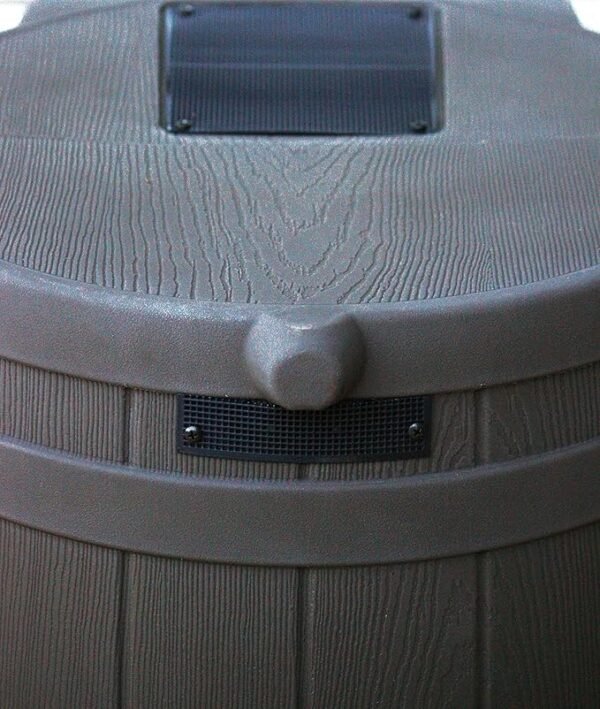 Good Ideas Rain Wizard 50 Gallon Plastic Rain Barrel for Outdoor Rainwater Collection and Storage Features a Metal Spigot and Flat Back Design, Oak - Image 2